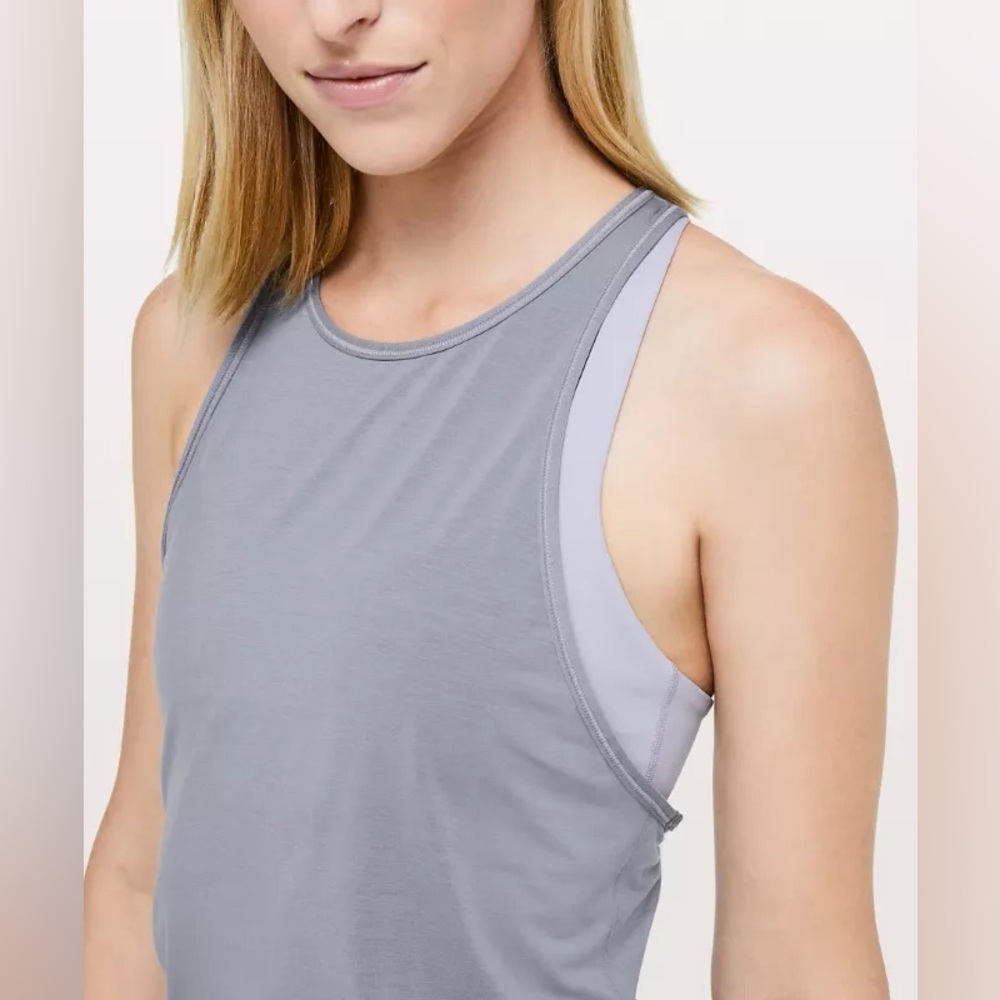 Lululemon | Purple Grey Sleeveless Athletic Top 4